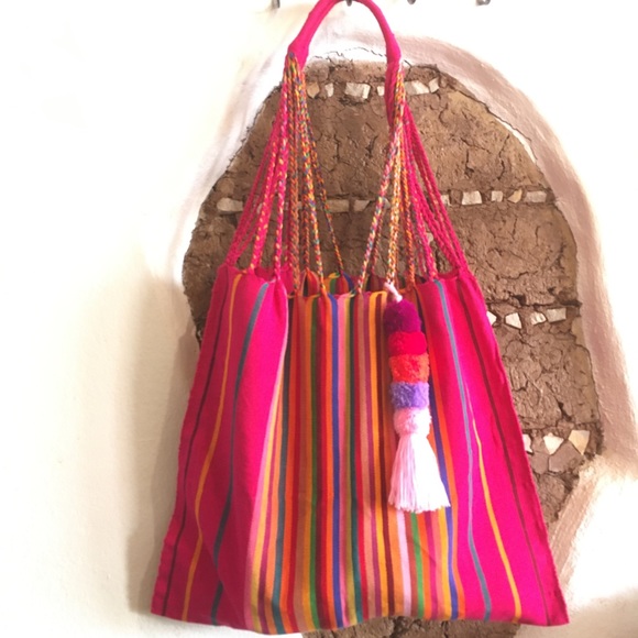 NWOT Mexican Hand Woven Textile Bag - Picture 1 of 7